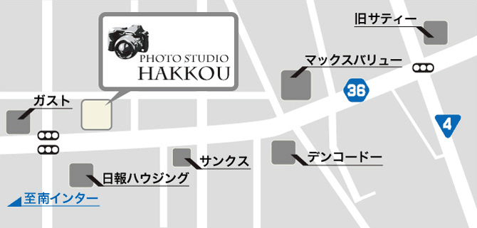 八光スタジオへの地図